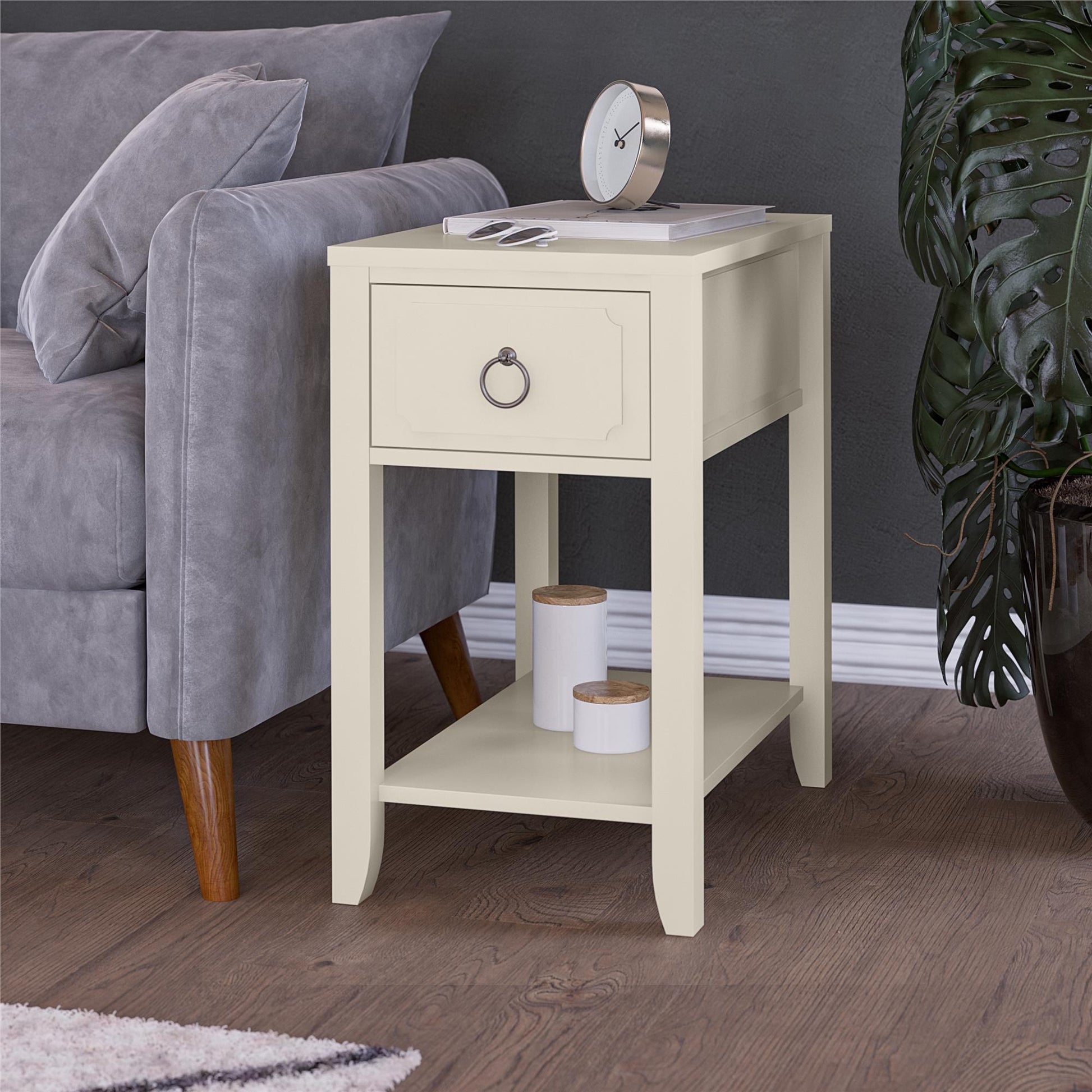Her Majesty Narrow Side Table - White
