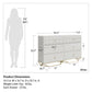 CosmoLiving by Cosmopolitan Blair 6 Drawer Dresser, White - White
