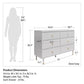 CosmoLiving by Cosmopolitan Elizabeth 6 Drawer Dresser, Dove Gray - Dove Gray