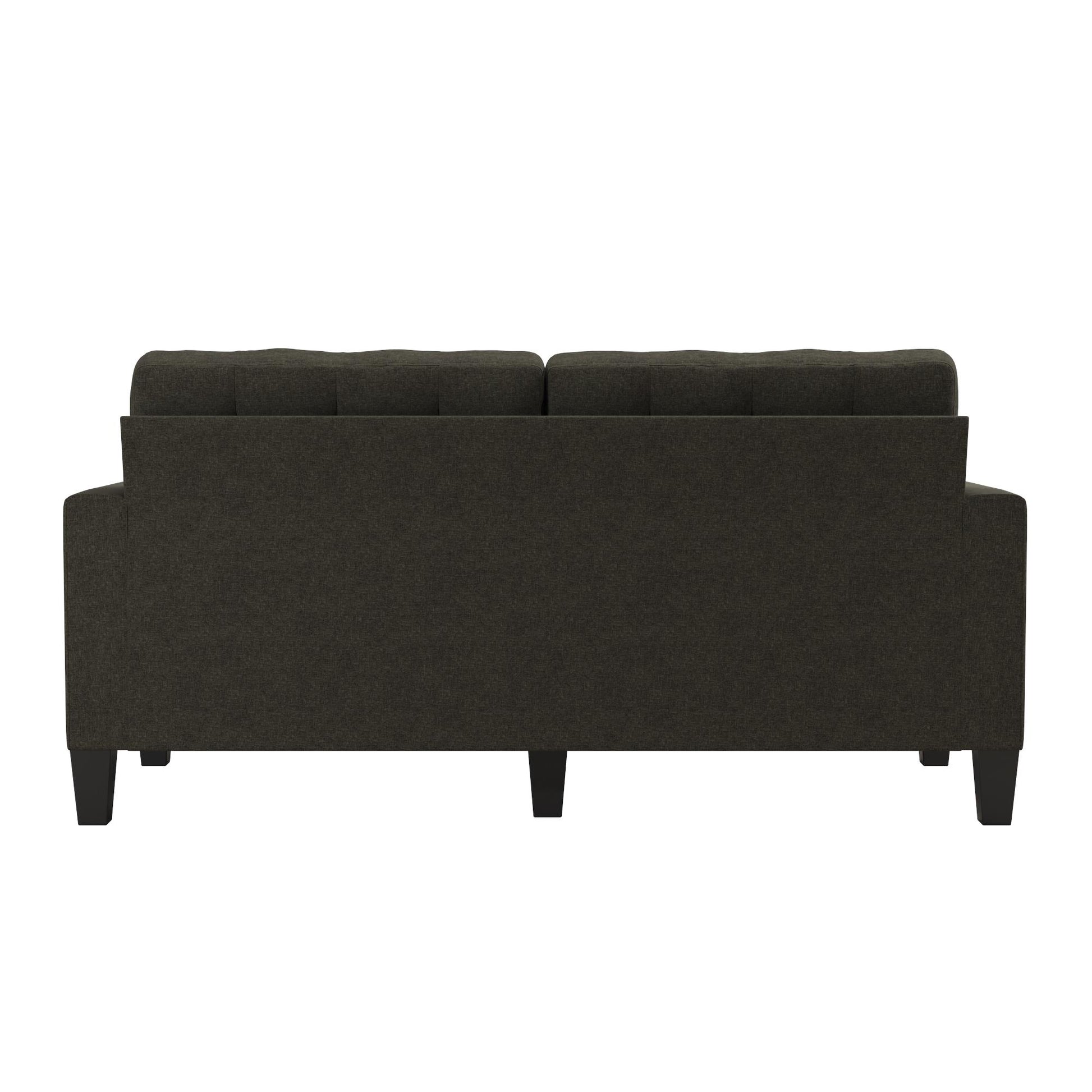 Emily Upholstered Sofa Couch with Deep Tufted Cushions - Gray