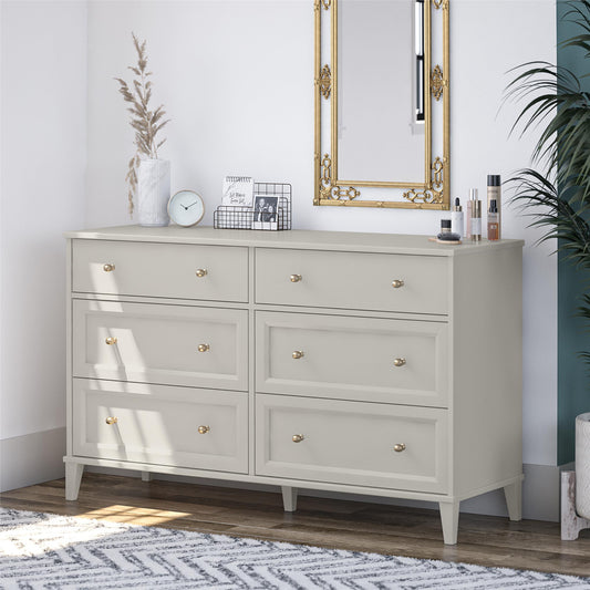 Monticello 6 Drawer Dresser - Sharkey Grey