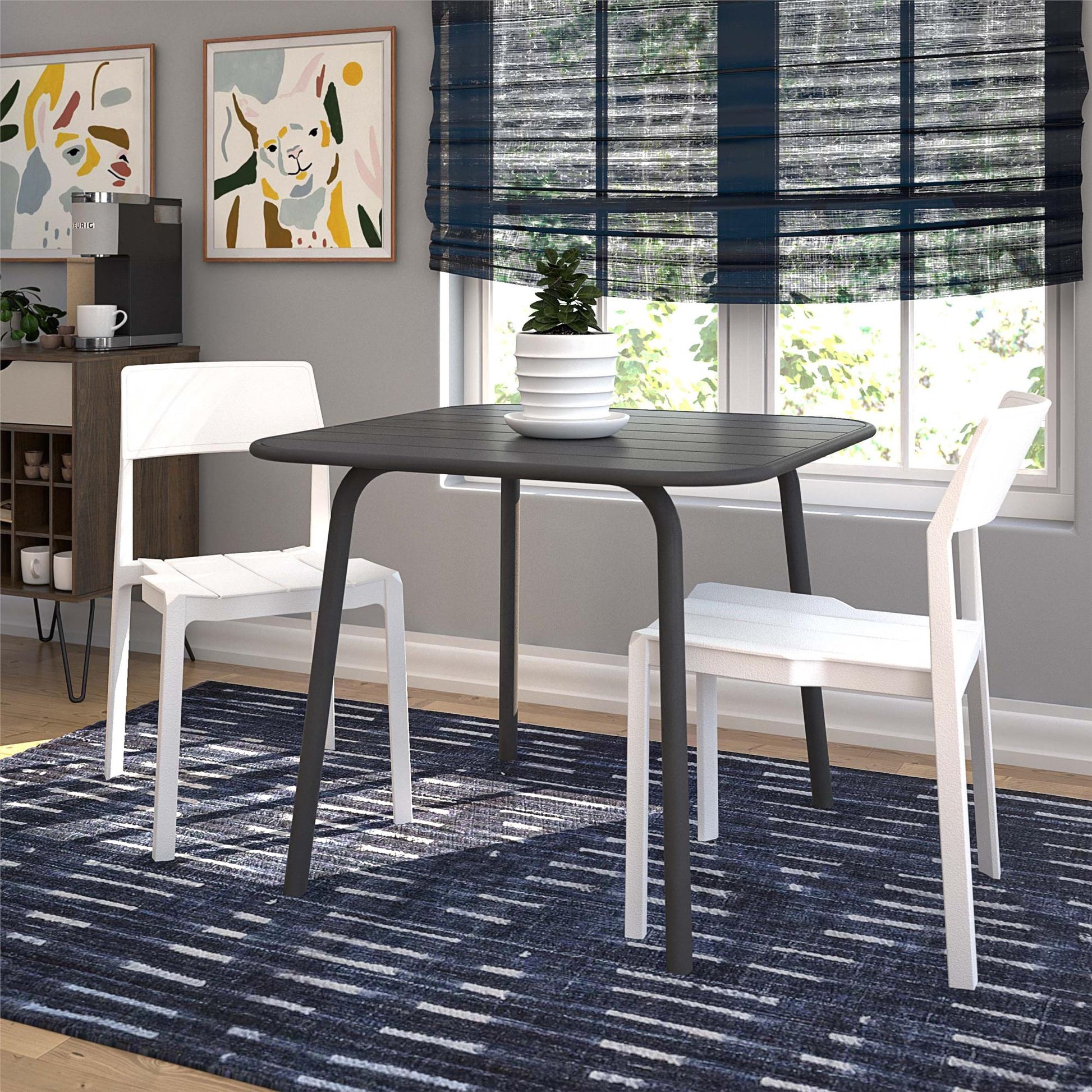 Poolside Collection Chandler Stacking Dining Chairs Indoor/Outdoor, Set of 2 - White - 2-Pack