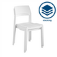 Poolside Collection Chandler Stacking Dining Chairs Indoor/Outdoor, Set of 2 - White - 2-Pack