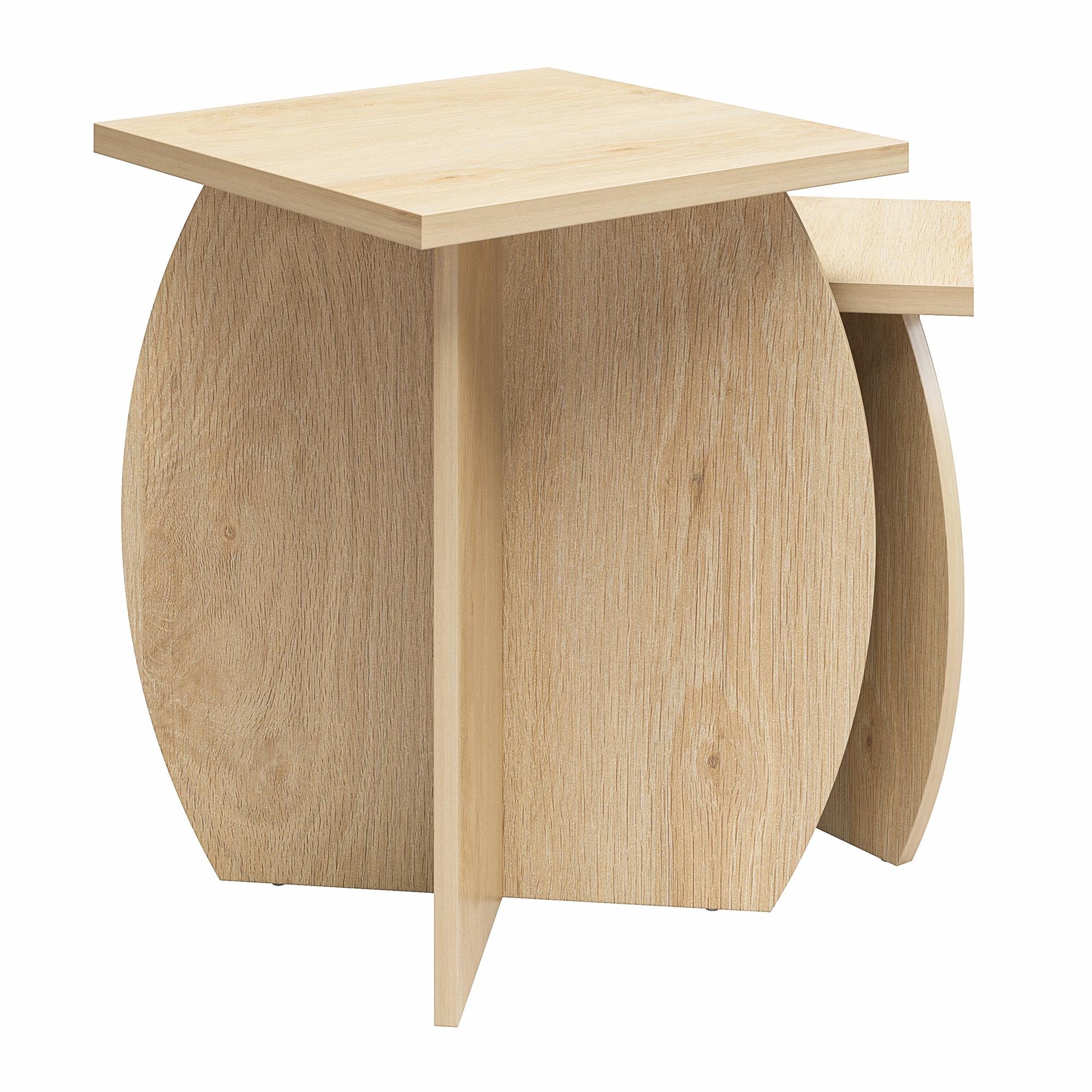 Voler Set of 2 Nesting End Tables, Light Oak - Blonde Oak