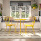 Novogratz Poolside Gossip Collection, Heidi Outdoor/Indoor Bistro Set, 3 Piece, Yellow - Yellow