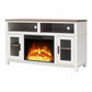 Carver Electric Fireplace TV Stand for TVs up to 60 Inch - White
