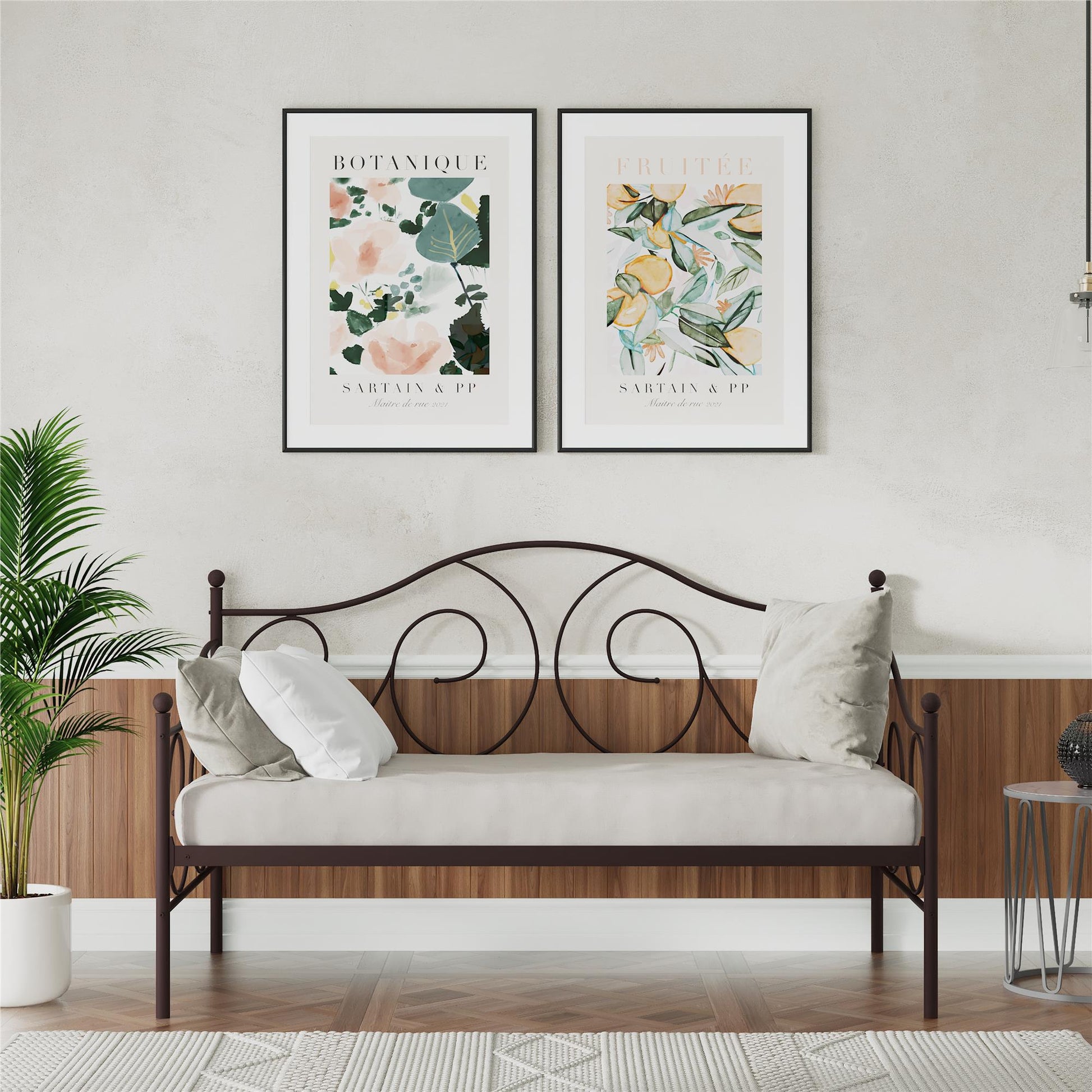 Victoria Metal Daybed with 15 Inch Clearance for Storage - Bronze - Twin