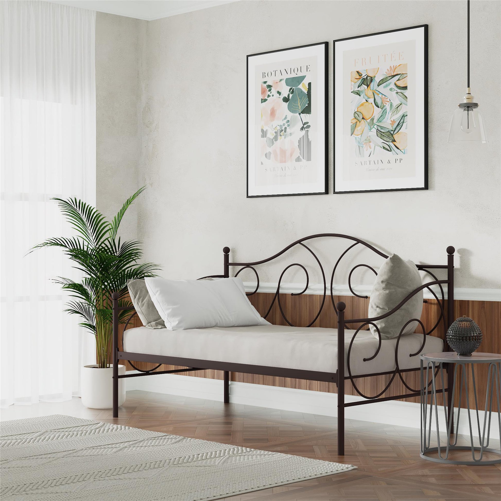 Victoria Metal Daybed with 15 Inch Clearance for Storage - Bronze - Twin