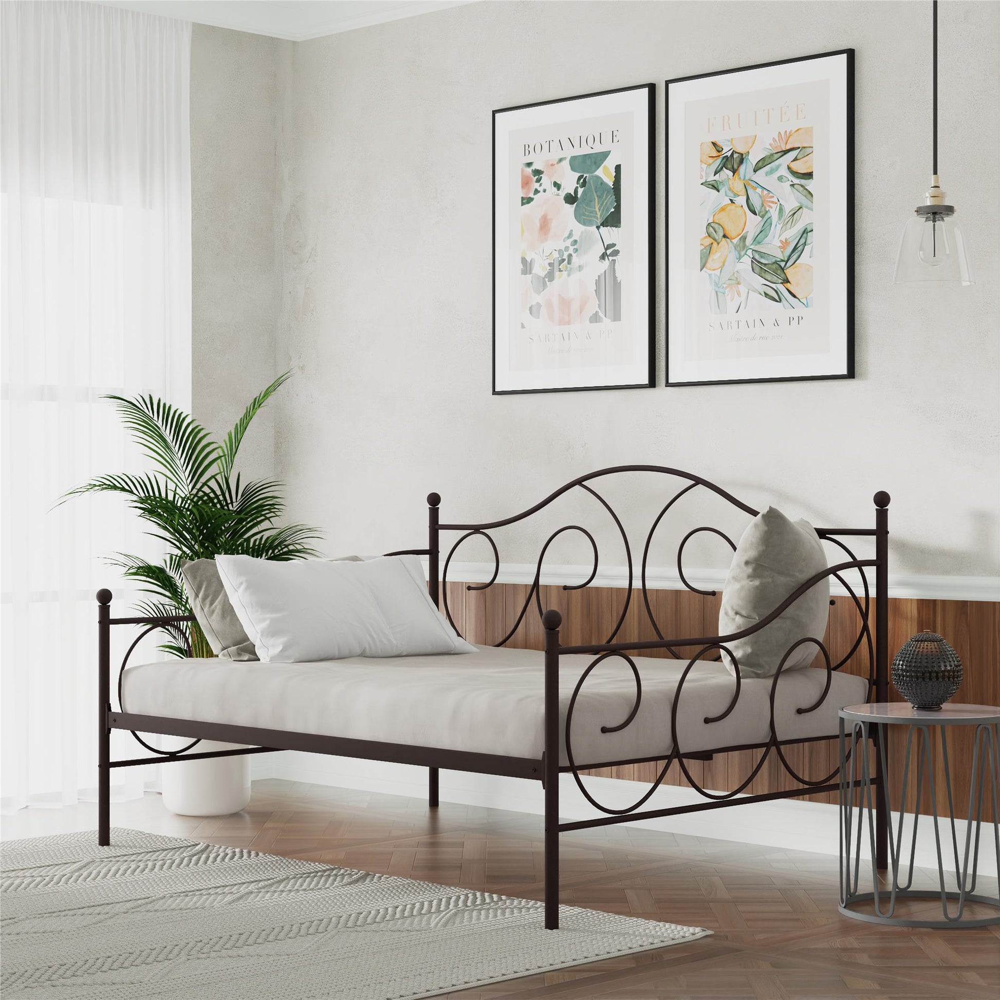 Victoria Metal Daybed with 15 Inch Clearance for Storage - Bronze - Full