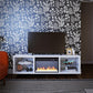 Finley 70" Fireplace TV Stand, White - White