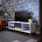 Finley 70" Fireplace TV Stand, White - White