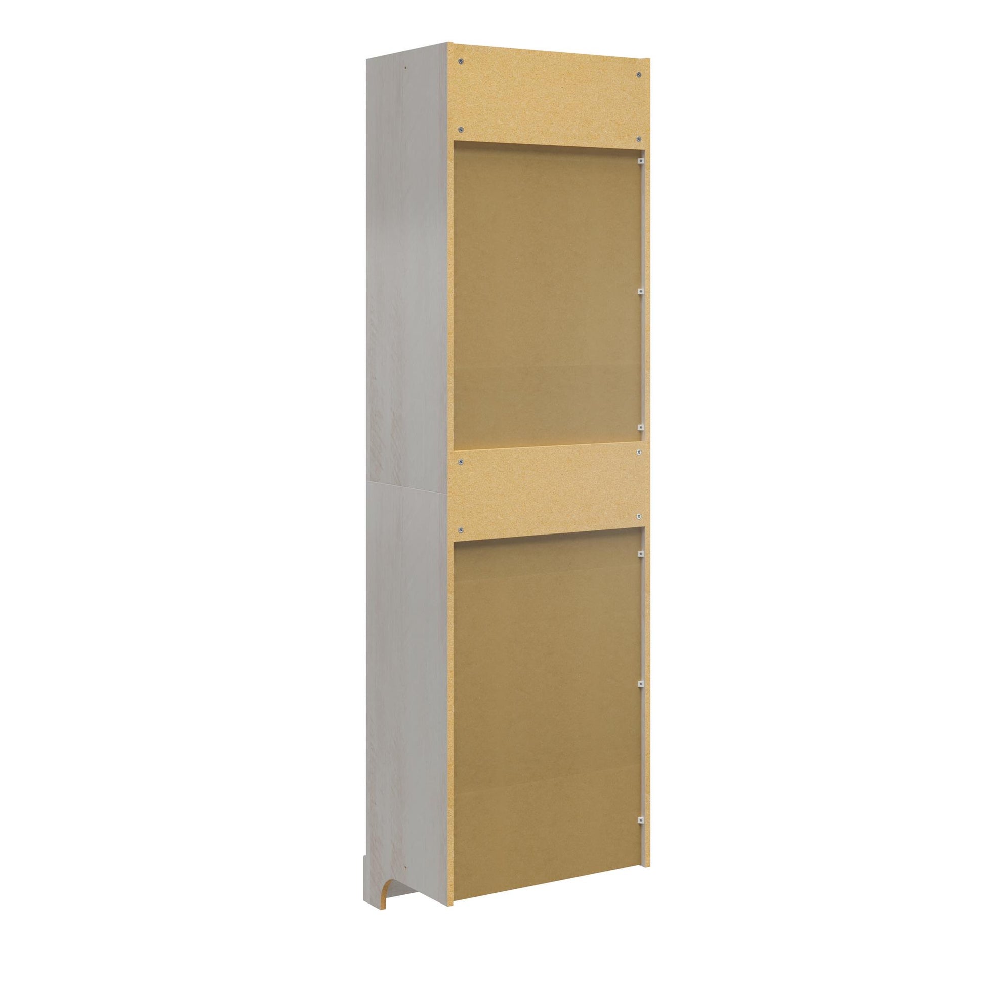 Elba Open Shelf and Hanging Clothing Rod Modular Closest Unit - Ivory Oak