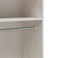 Elba Open Shelf and Hanging Clothing Rod Modular Closest Unit - Ivory Oak
