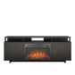 Mason Fireplace TV Stand for TVs up to 65 Inch with 4 Open Side Shelves - Espresso