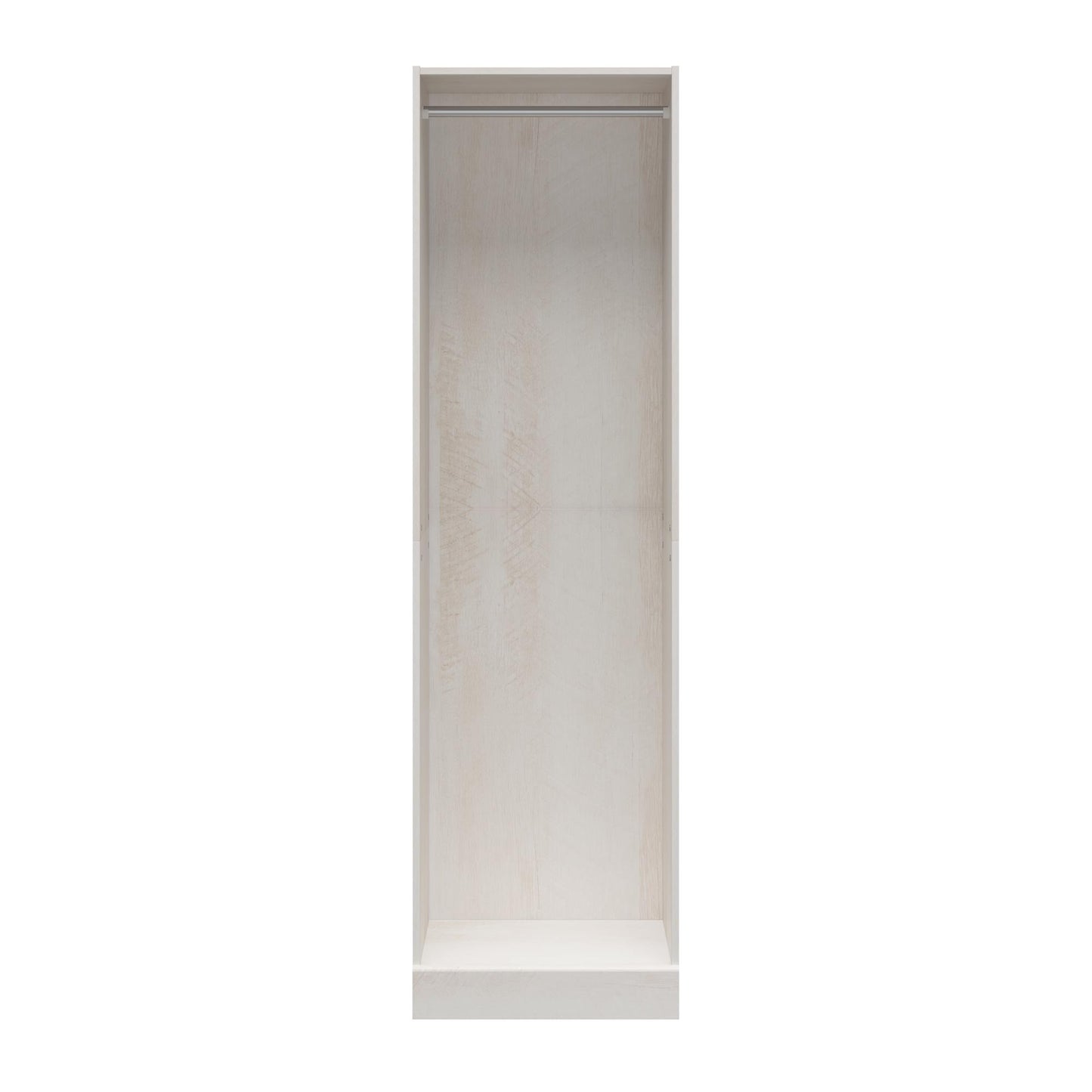 Elba Open Shelf and Hanging Clothing Rod Modular Closest Unit - Ivory Oak