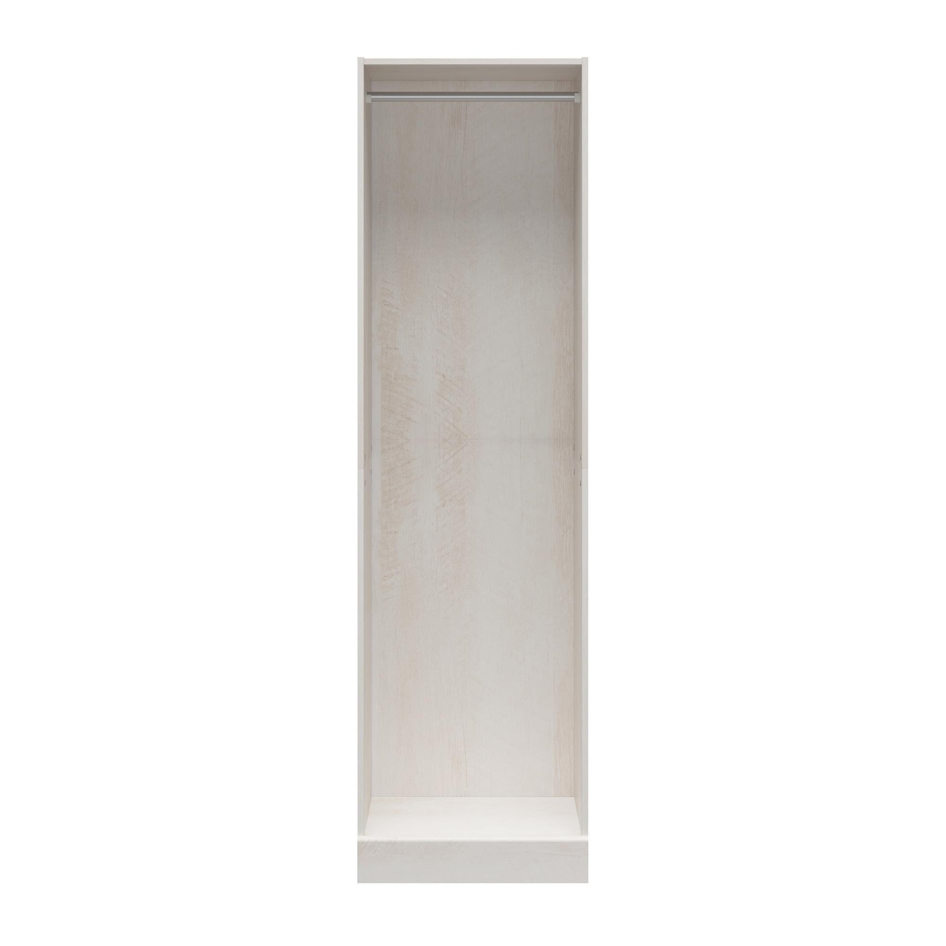 Elba Open Shelf and Hanging Clothing Rod Modular Closest Unit - Ivory Oak