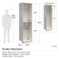 Elba Open Shelf and Hanging Clothing Rod Modular Closest Unit - Ivory Oak