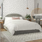 Moon Upholstered Bed with Storage - Light Gray - Queen