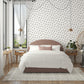 Moon Upholstered Bed with Storage - Blush - Full