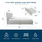 Brittany Upholstered Bed with Storage Drawers - Light Gray - Queen