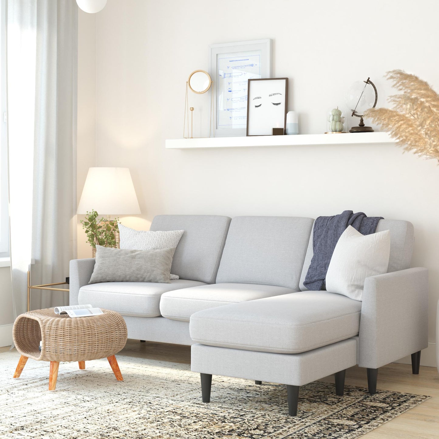 Winston Reversible Sofa Sectional - Dark Gray