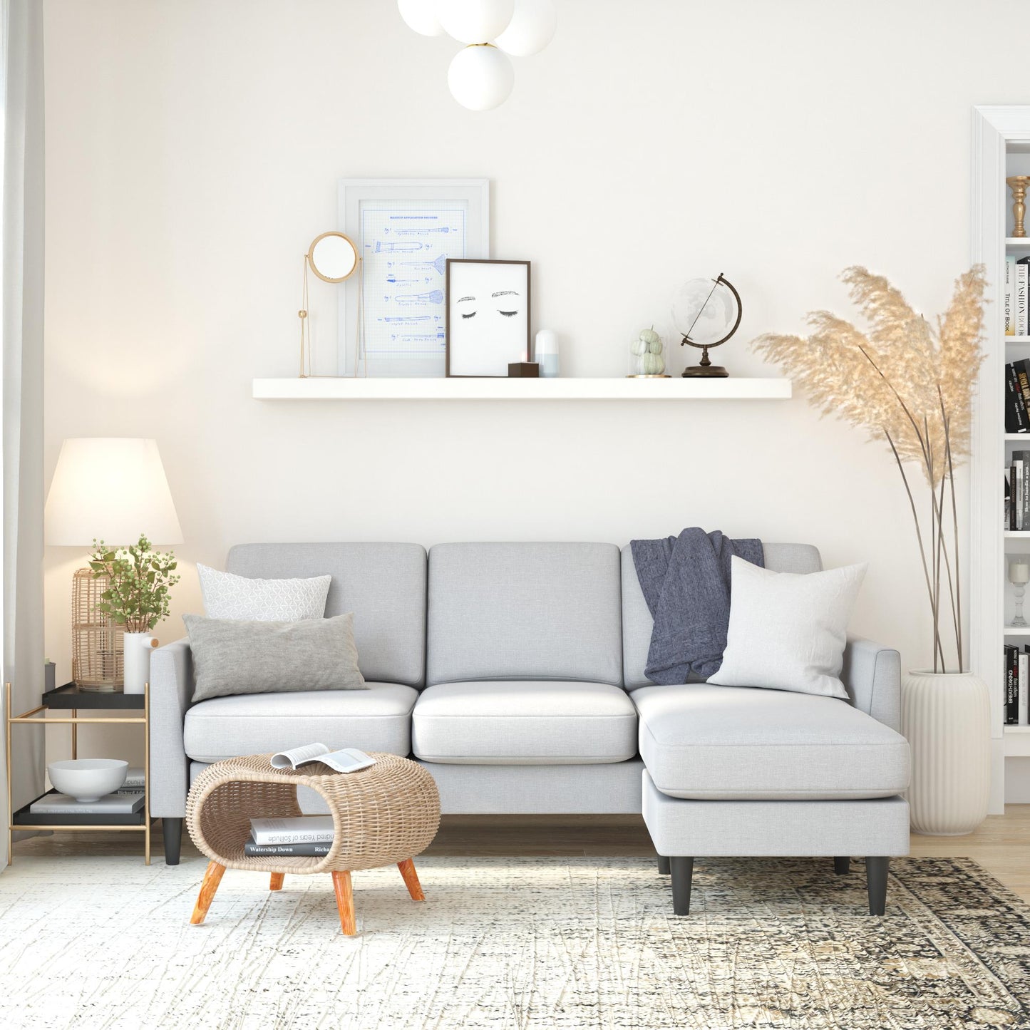 Winston Reversible Sofa Sectional - Light Gray