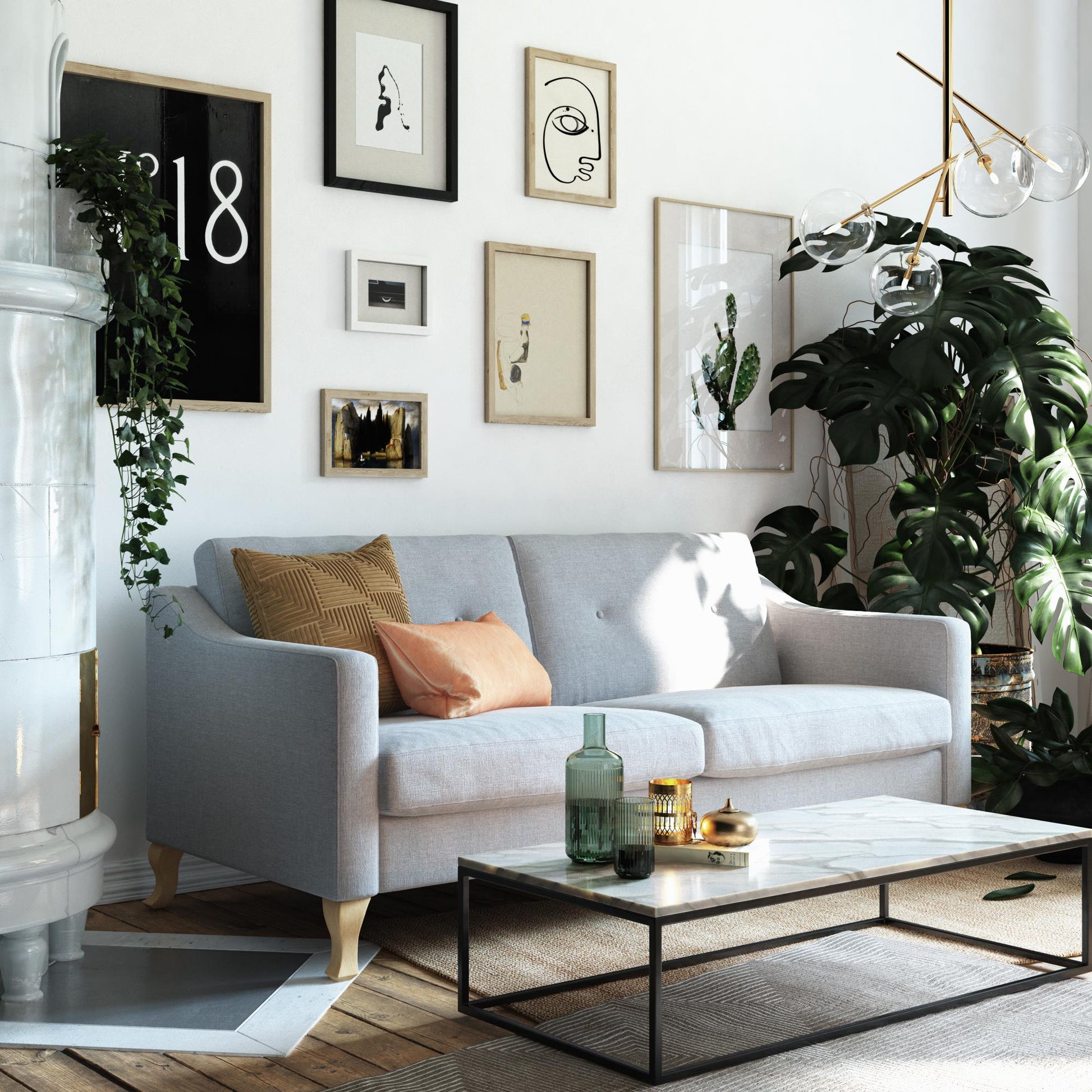 Tess Sofa - Light Gray