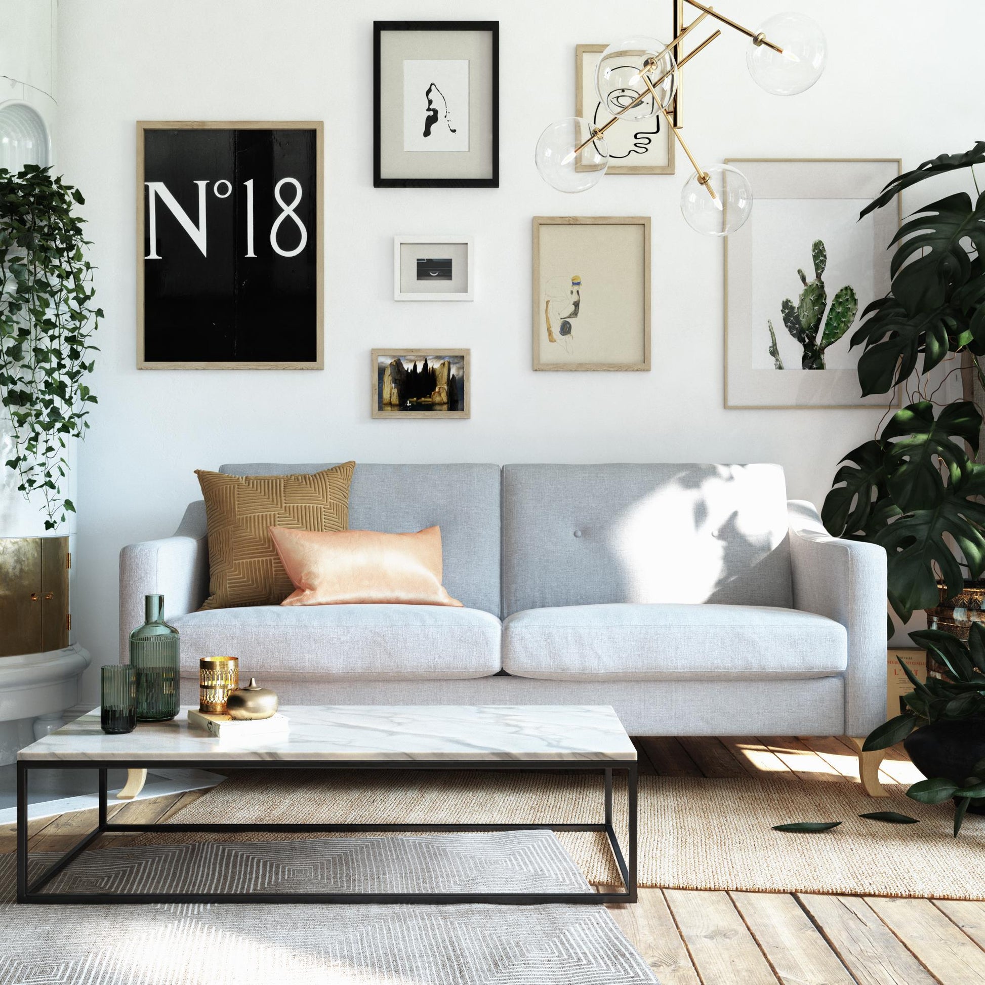 Tess Sofa - Light Gray