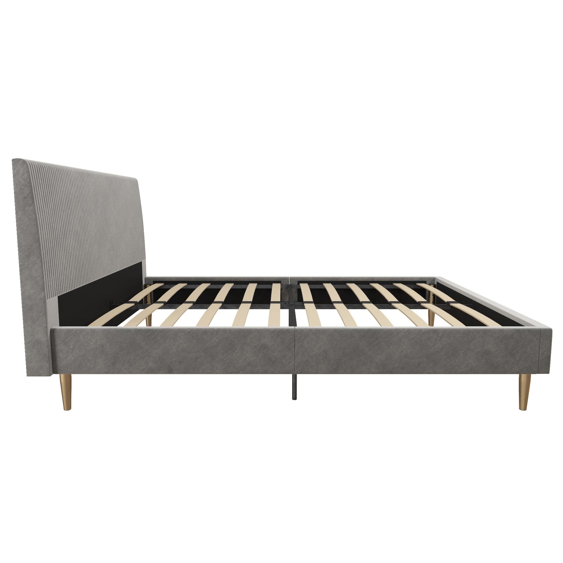Daphne Upholstered Bed - Light Gray - Full