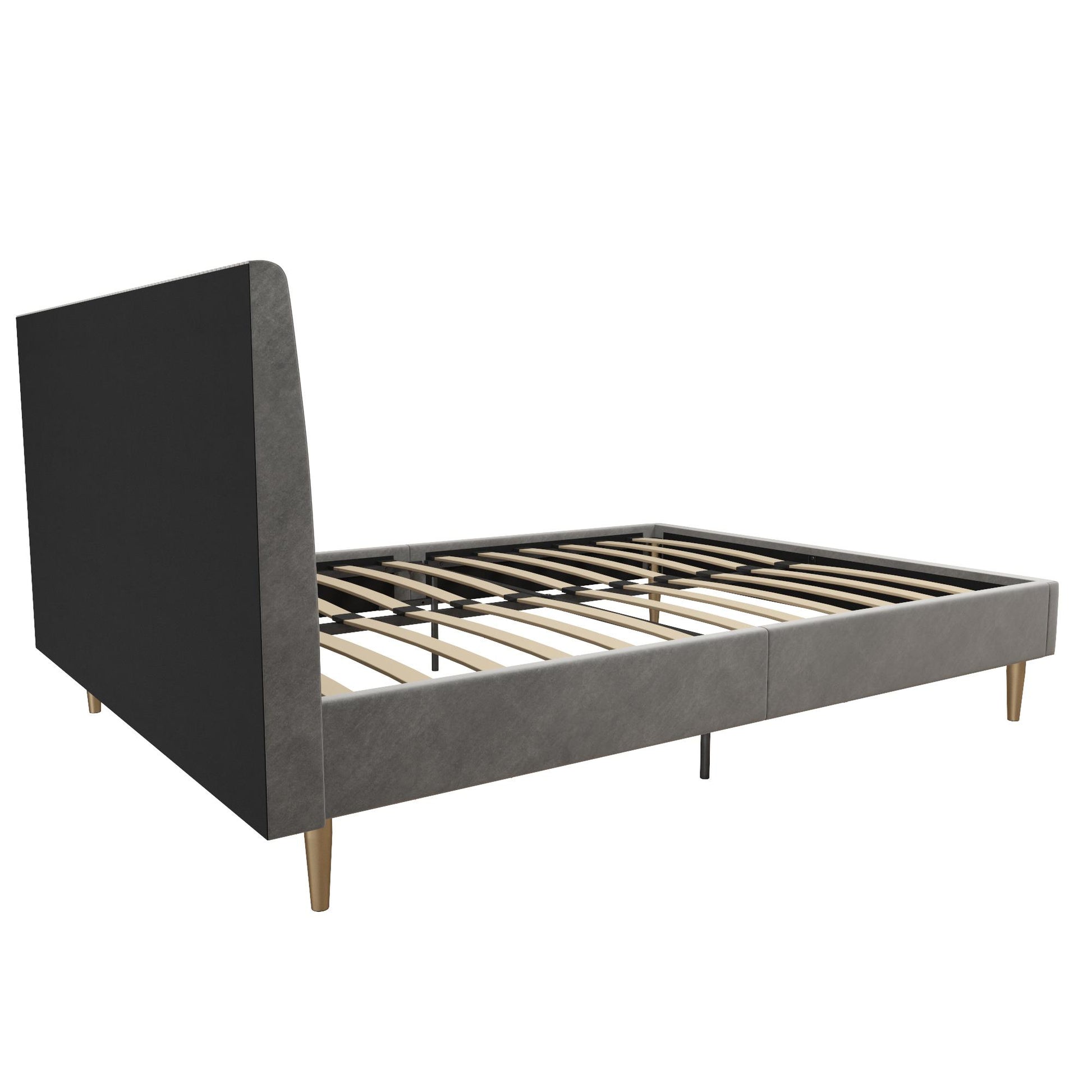 Daphne Upholstered Bed - Light Gray - Full