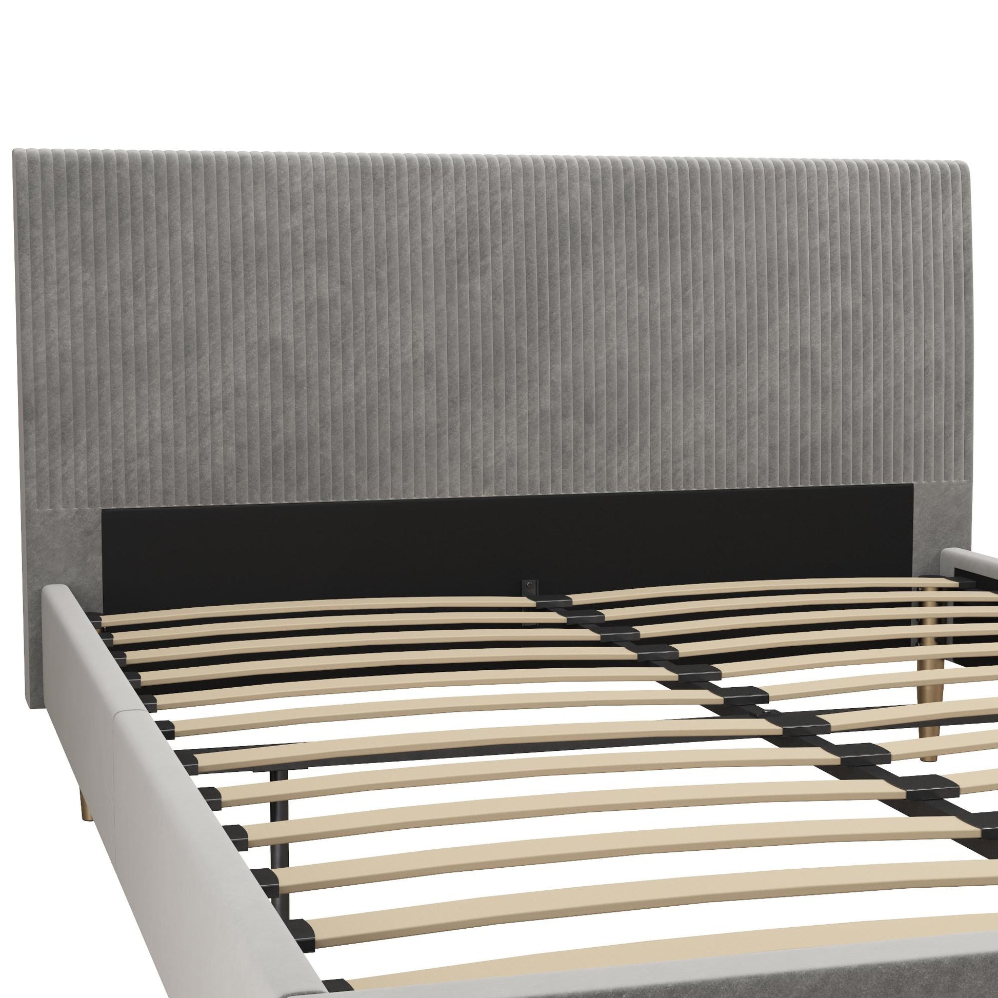 Daphne Upholstered Bed - Light Gray - Full