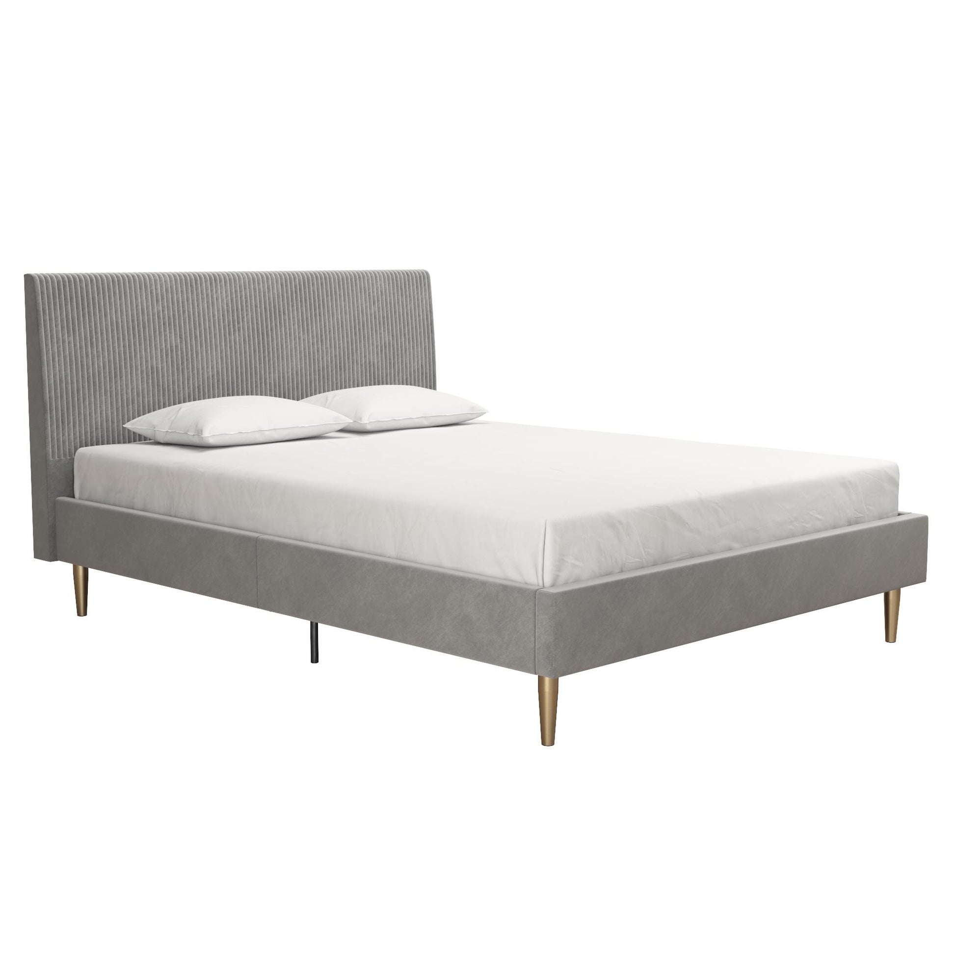Daphne Upholstered Bed - Light Gray - Queen