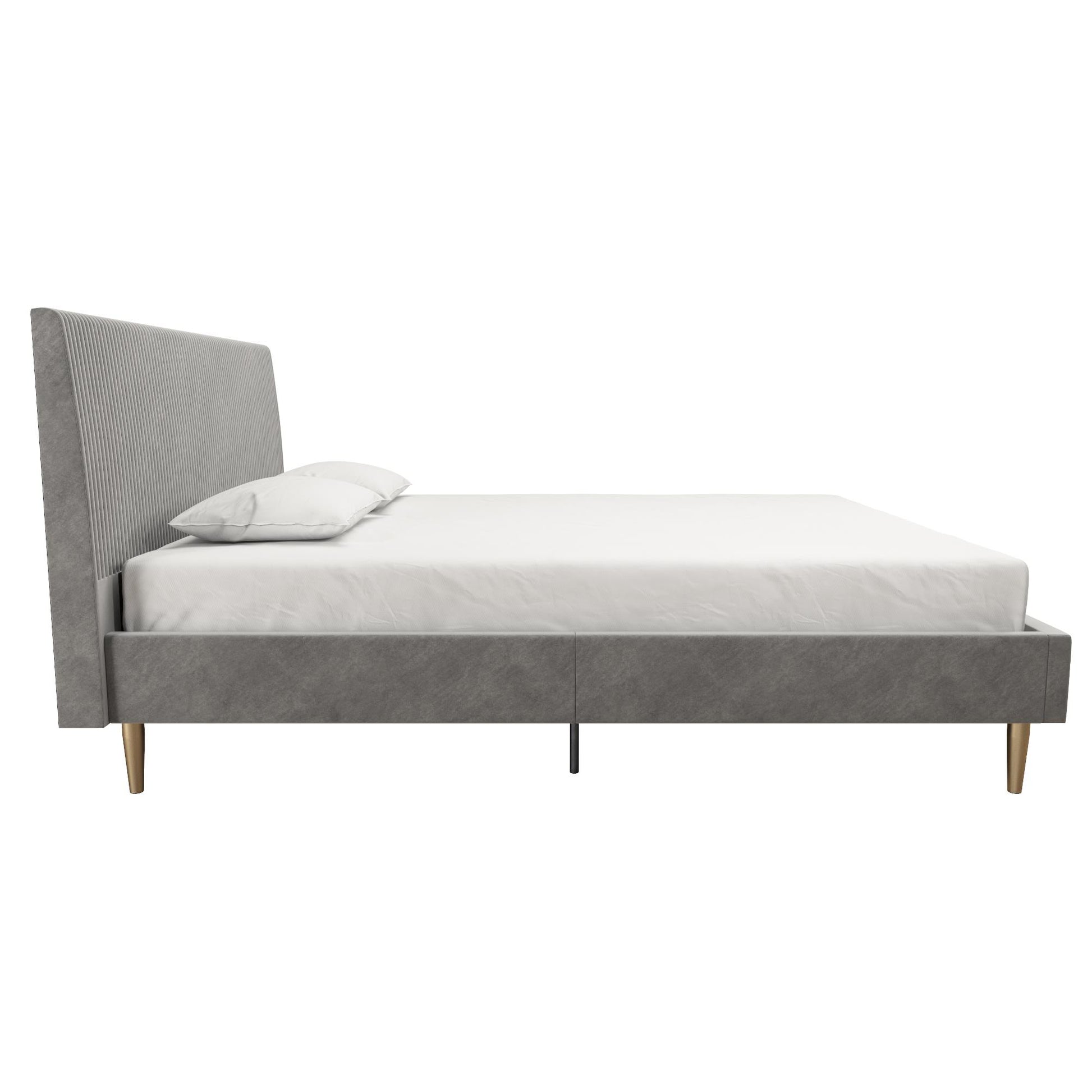 Daphne Upholstered Bed - Light Gray - Queen