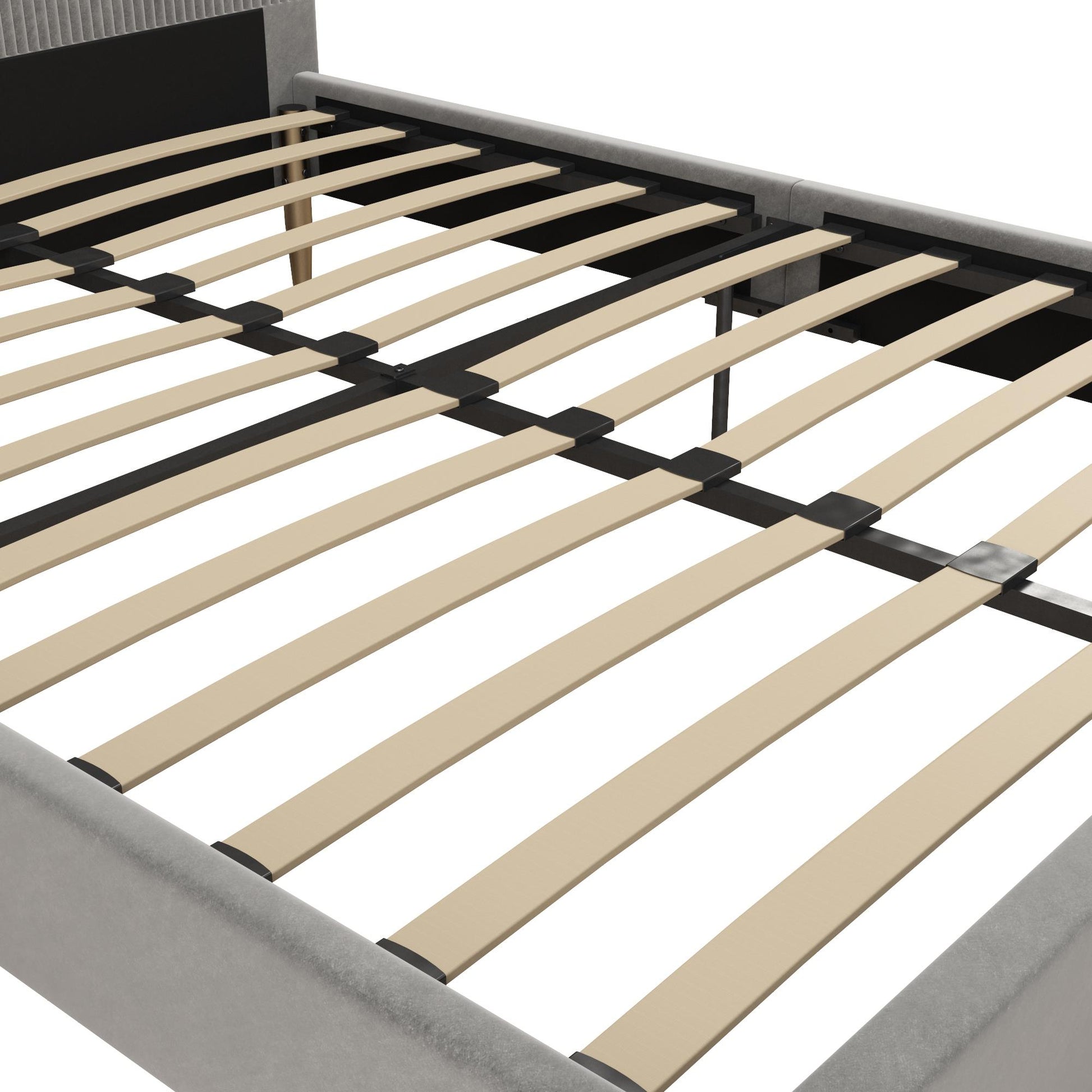 Daphne Upholstered Bed - Light Gray - Queen