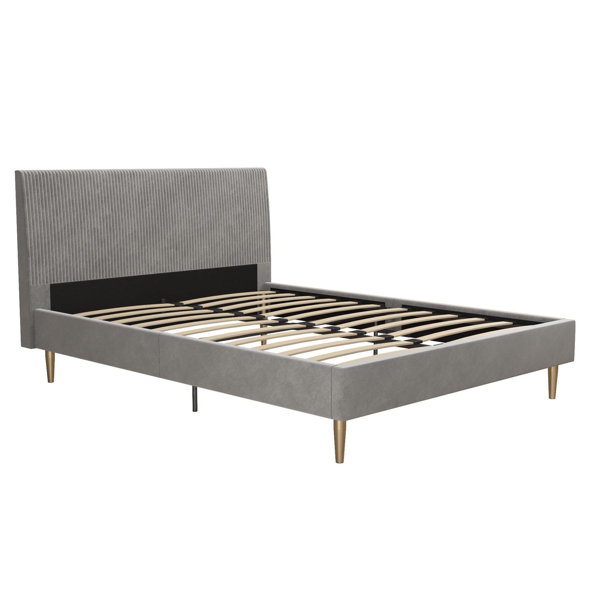Daphne Upholstered Bed - Light Gray - Queen