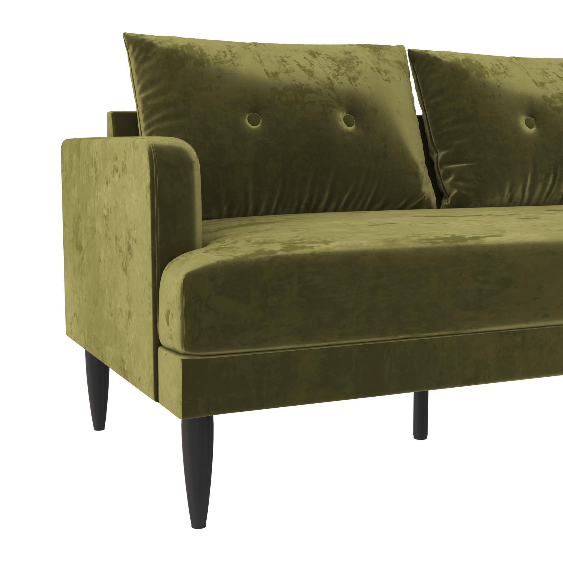 Bailey Pillowback Loveseat - Olive Green