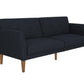 Regal Linen Upholstered Futon - Blue Linen