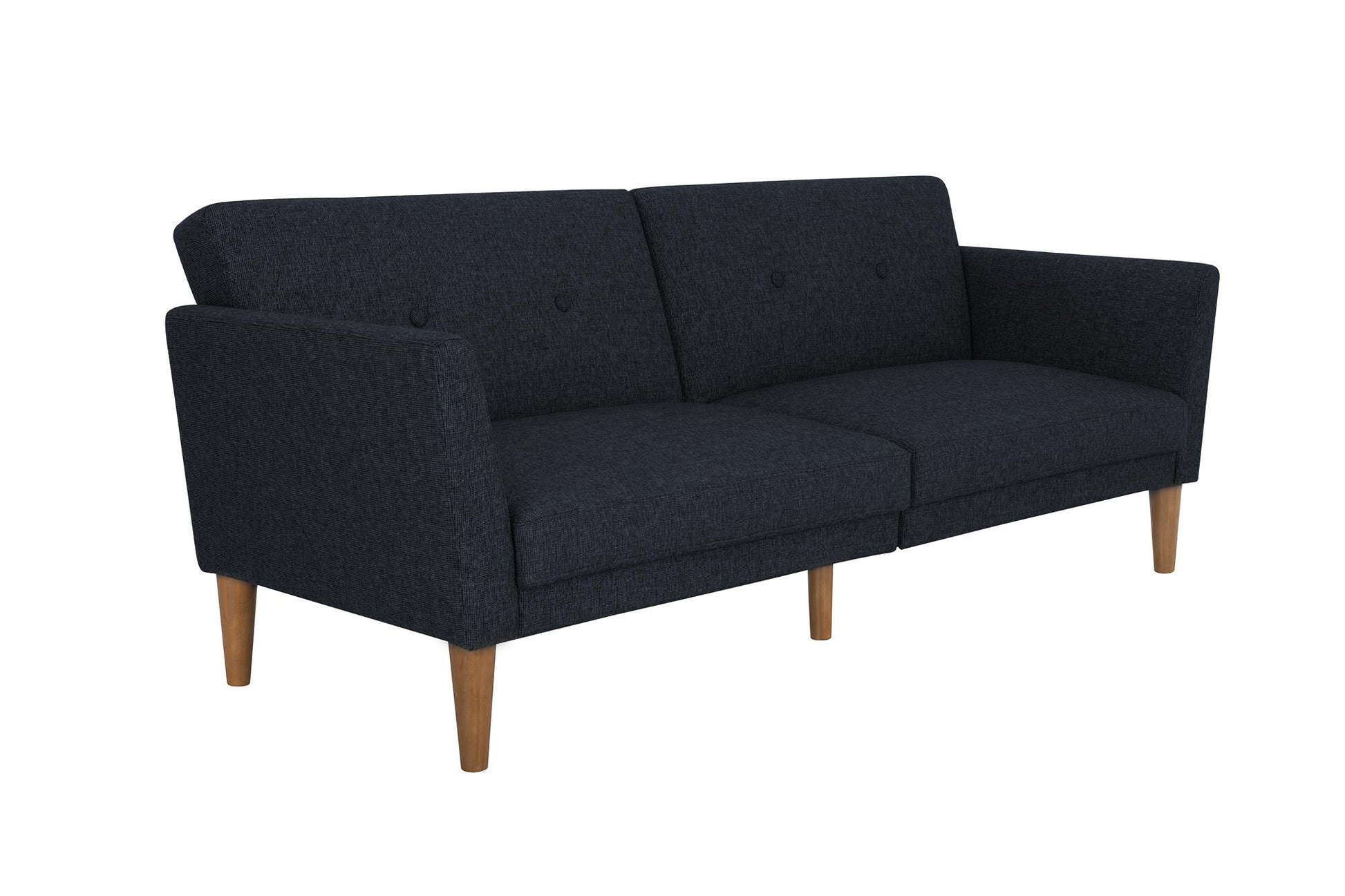 Regal Linen Upholstered Futon - Blue Linen