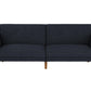 Regal Linen Upholstered Futon - Blue Linen
