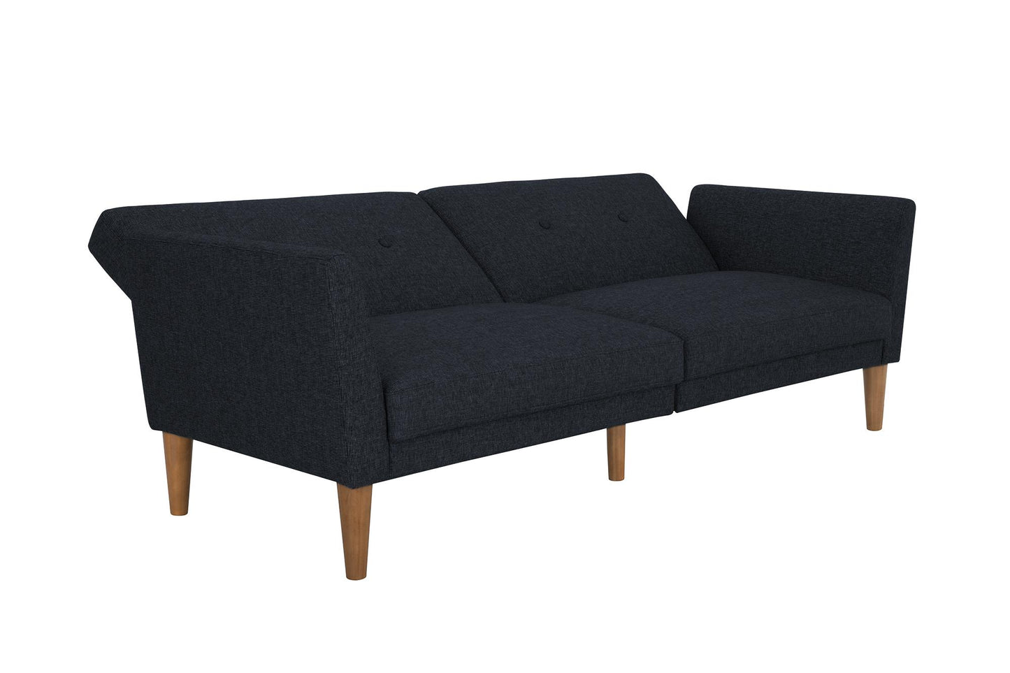 Regal Linen Upholstered Futon - Blue Linen