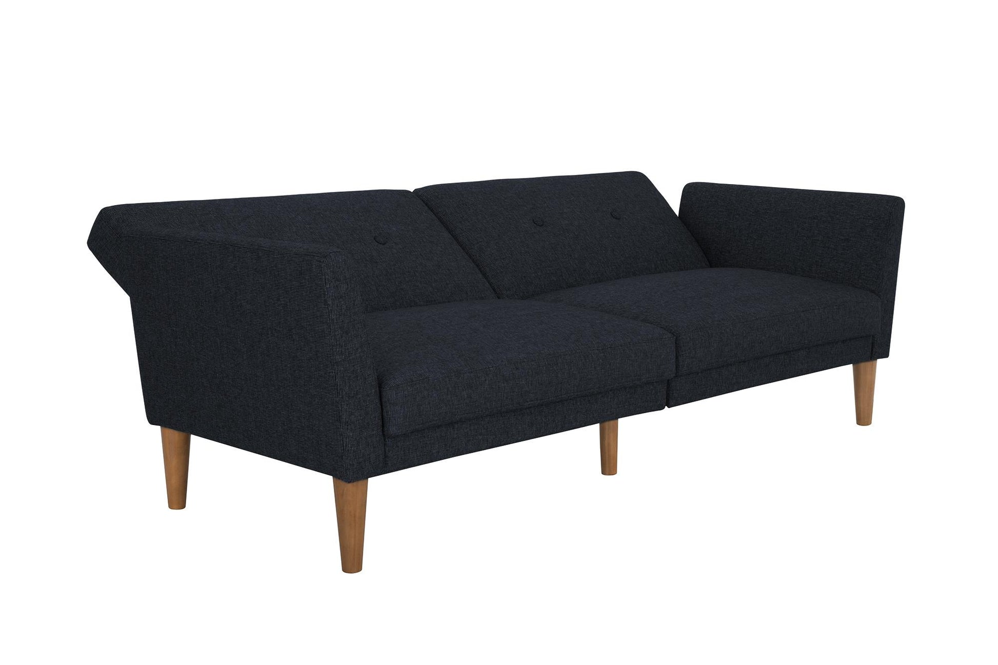 Regal Linen Upholstered Futon - Blue Linen