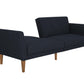 Regal Linen Upholstered Futon - Blue Linen
