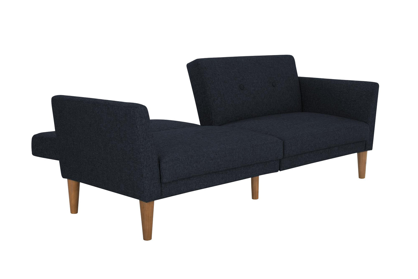 Regal Linen Upholstered Futon - Blue Linen