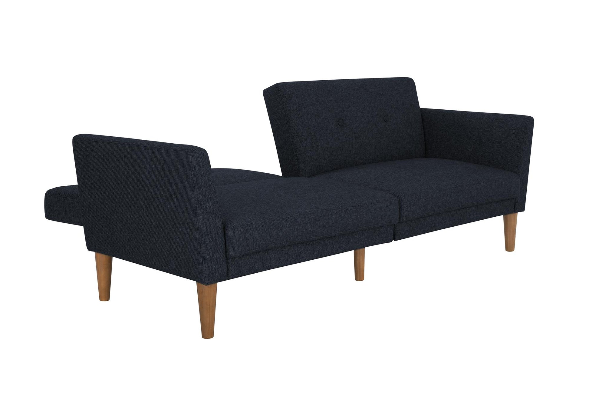 Regal Linen Upholstered Futon - Blue Linen