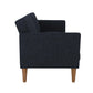 Regal Linen Upholstered Futon - Blue Linen