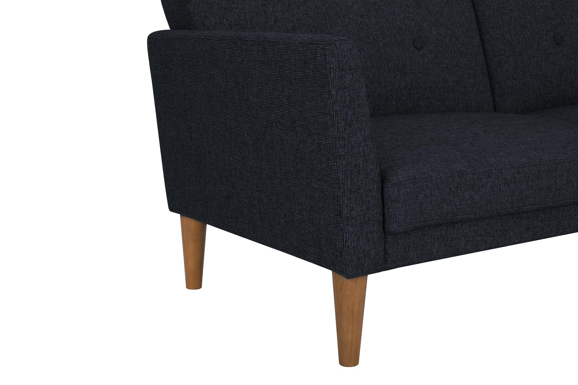 Regal Linen Upholstered Futon - Blue Linen