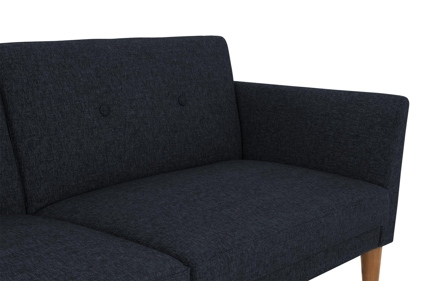 Regal Linen Upholstered Futon - Blue Linen