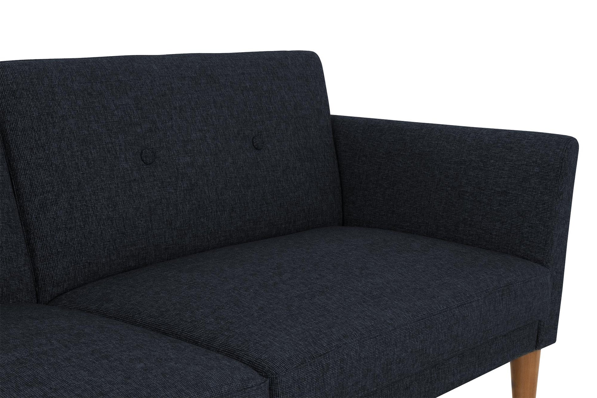 Regal Linen Upholstered Futon - Blue Linen