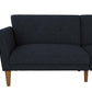 Regal Linen Upholstered Futon - Blue Linen