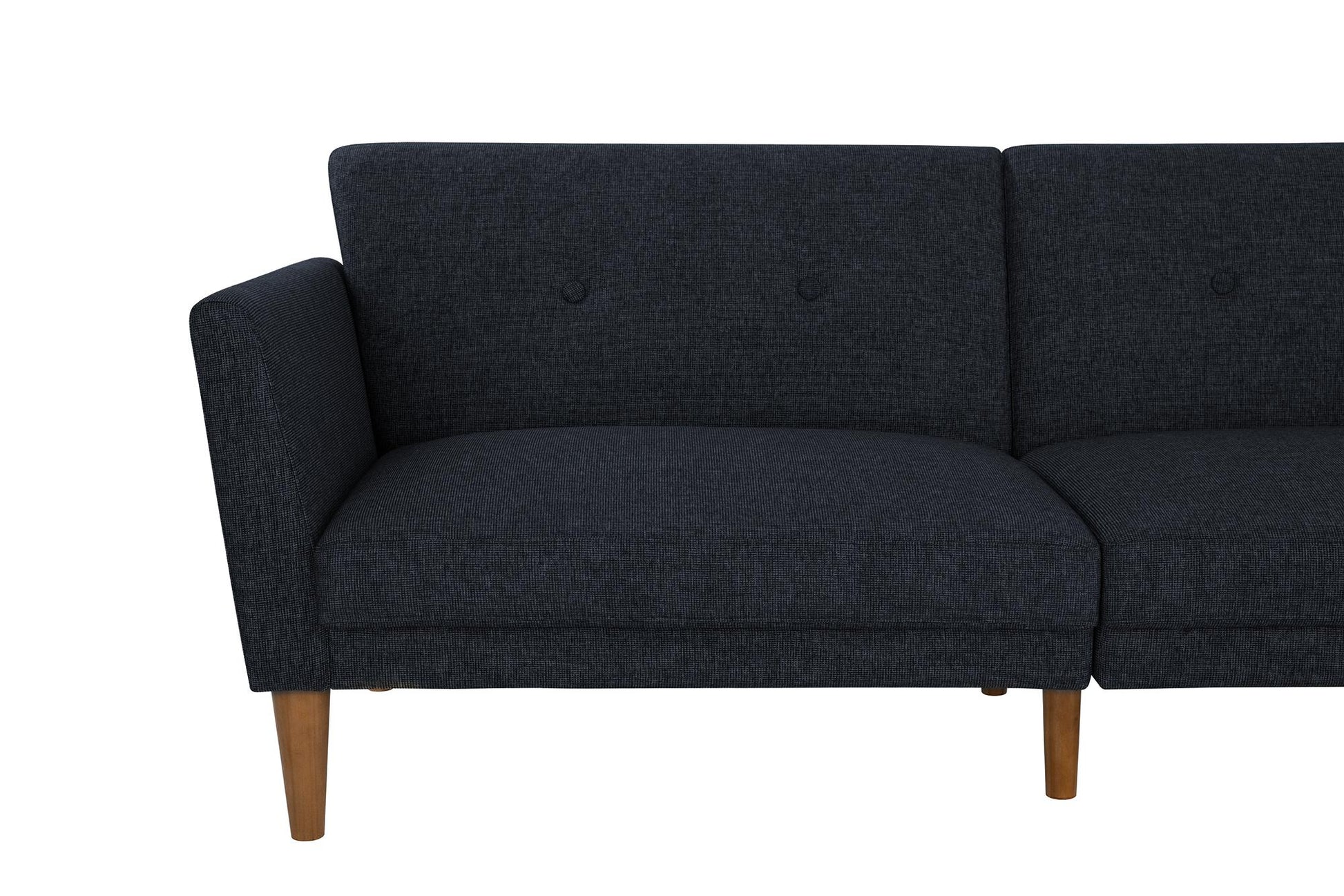 Regal Linen Upholstered Futon - Blue Linen